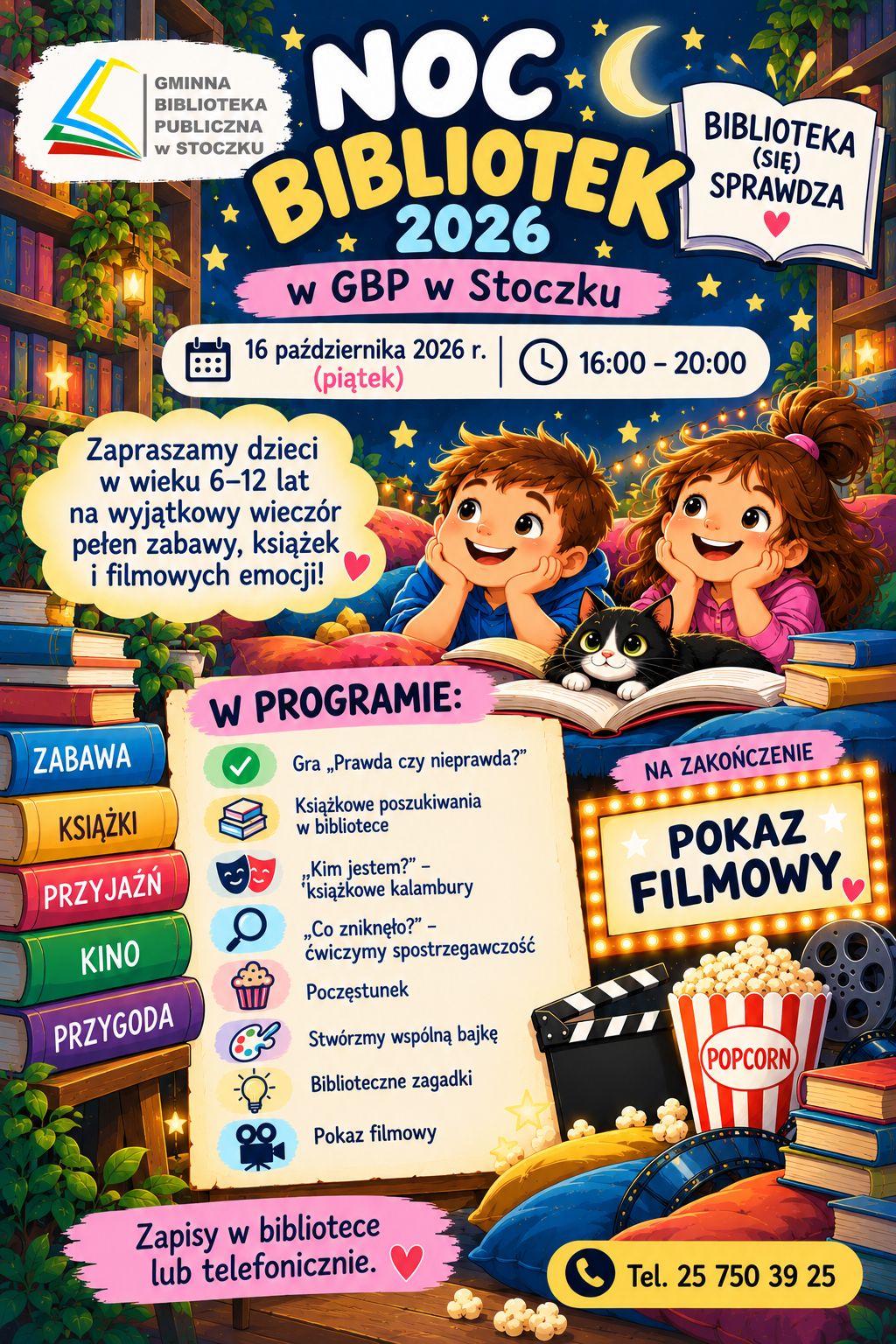 Noc Bibliotek plakat